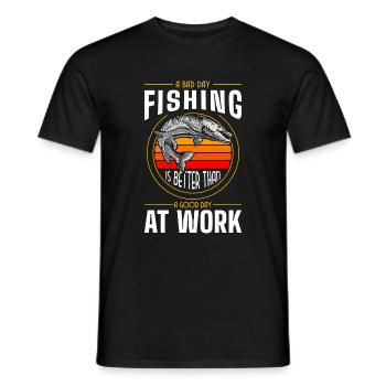 Fishing Fishing Pike Hobby - Men's T-Shirt - black - Front - AI Model Male 178 light (178cm)