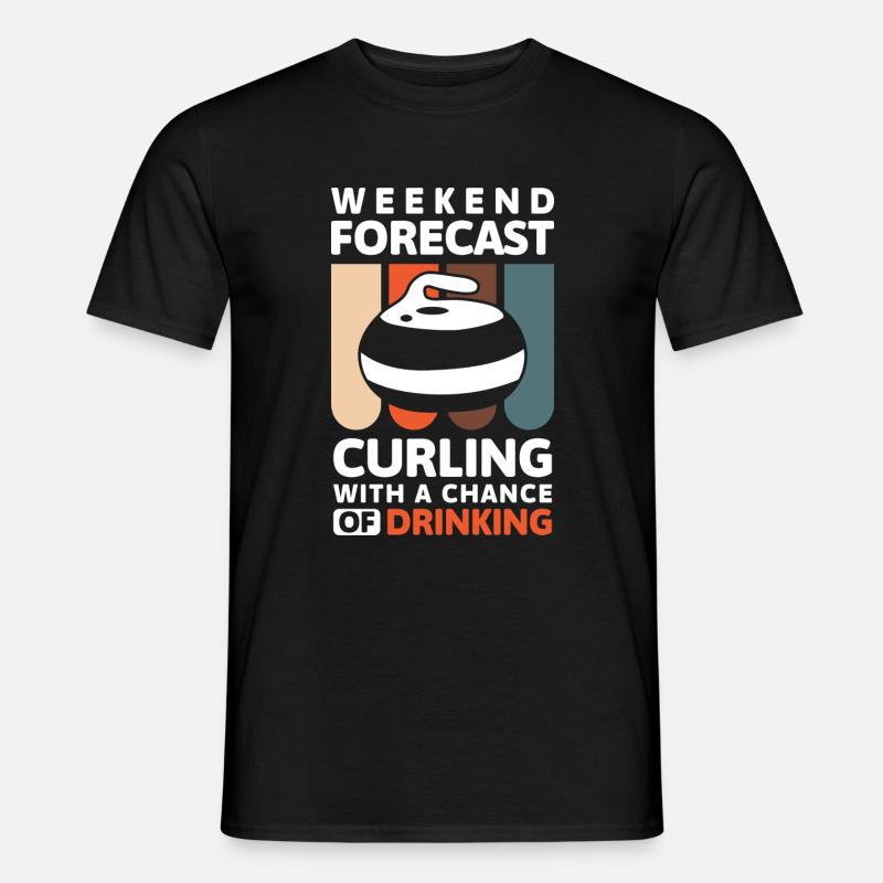 Curling Eiskalt Wischen - Männer T-Shirt - Schwarz