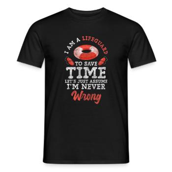 Nageurs Piscine intérieure Piscine extérieure - T-shirt homme - noir - Devant - AI Model Male 178 light (178cm)