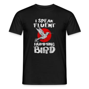 Symbole d'amour des colibris - T-shirt homme - noir - Devant - AI Model Male 178 light (178cm)