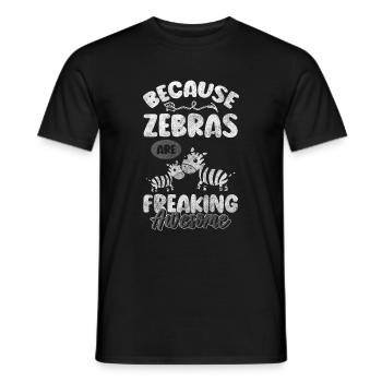 Zebra Crossing Nature Safari Prairie - T-shirt homme - noir - Devant - AI Model Male 178 light (178cm)