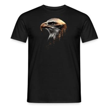 Behoud en bescherm de Amerikaanse zeearend, de adelaar, de vogel - Heren T-shirt - zwart - Voor - AI Model Male 178 light (178cm)