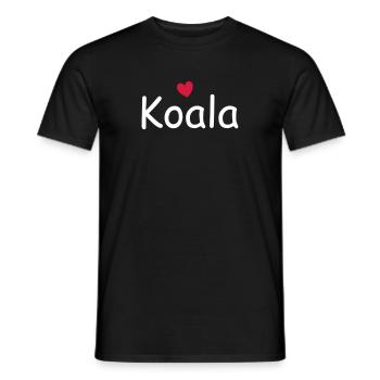 Koala mit Herz - Männer T-Shirt - Schwarz - Vorne - AI Model Male 178 light (178cm)