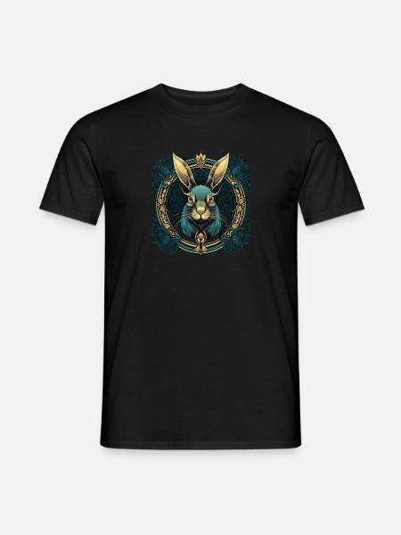 Magic Bunny Rabbit Long-Eared - Men's T-Shirt - black