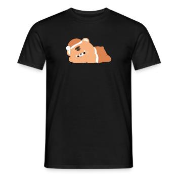 Tigre fatigué - T-shirt homme - noir - Devant - AI Model Male 178 light (178cm)