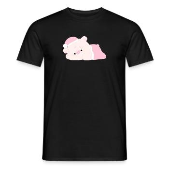 Cochon fatigué - T-shirt homme - noir - Devant - AI Model Male 178 light (178cm)
