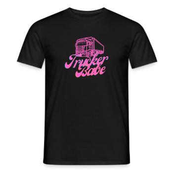 Trucker Babe LKW Fahrerin - Männer T-Shirt - Schwarz - Vorne - AI Model Male 178 light (178cm)