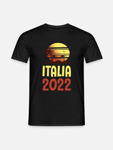 Italia 2022 Palm Trees - Men's T-Shirt - black