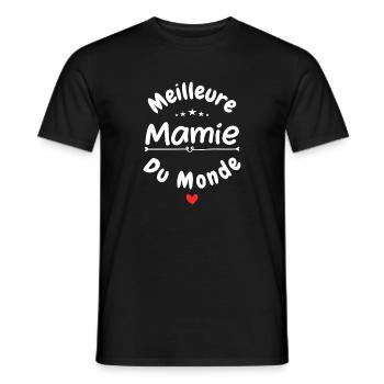 Meilleure mamie du monde - T-shirt homme - noir - Devant - AI Model Male 178 light (178cm)