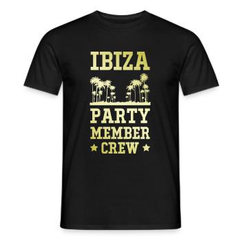 Ibiza Party Crew - Männer T-Shirt - Schwarz - Vorne - AI Model Male 178 light (178cm)