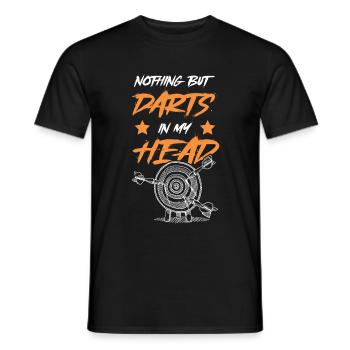 Darts Sport - Men's T-Shirt - black - Front - AI Model Male 178 light (178cm)
