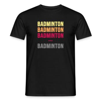 Badminton, Badminton, Crossminton, Badminton - T-shirt homme - noir - Devant - AI Model Male 178 light (178cm)