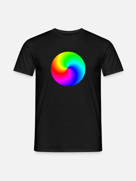 Spirale Regenbogen bunt Geschenkidee - Männer T-Shirt - Schwarz