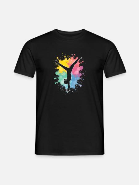 Turnerin Turnen Gymnastik Damen Mädchen Kinder - Männer T-Shirt - Schwarz