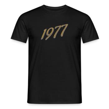 1977 - T-shirt homme - noir - Devant - AI Model Male 178 light (178cm)