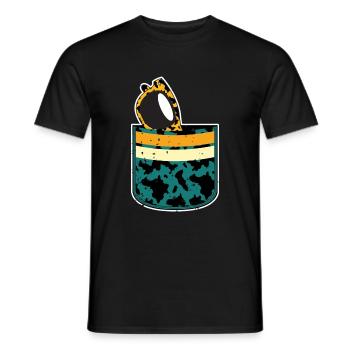 Vache Motif Lunettes De Soleil Cadeau Poitrine Poche Vache - T-shirt homme - noir - Devant - AI Model Male 178 light (178cm)