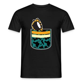 Cadeau Vache Poitrine Poche Lunettes de Soleil Motif Vache - T-shirt homme - noir - Devant - AI Model Male 178 light (178cm)