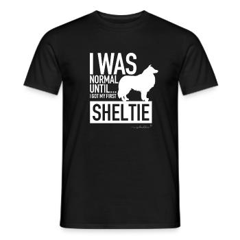Sheltie - T-shirt homme - noir - Devant - AI Model Male 178 light (178cm)
