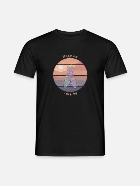 Keep on surfing - Men's T-Shirt - black