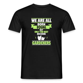 doch nur die Besten werden Gärtner - Männer T-Shirt - Schwarz - Vorne - AI Model Male 178 light (178cm)