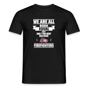 Nur die Besten werden Feuerwehrleute - Männer T-Shirt - Schwarz - Vorne - AI Model Male 178 light (178cm)