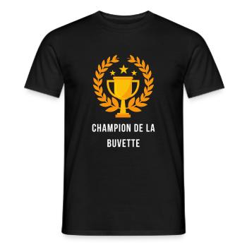 T shirt Trophée a citation humoristique - T-shirt homme - noir - Devant - AI Model Male 178 light (178cm)