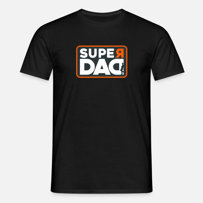 SUPER PAPA - Männer T-Shirt - Schwarz
