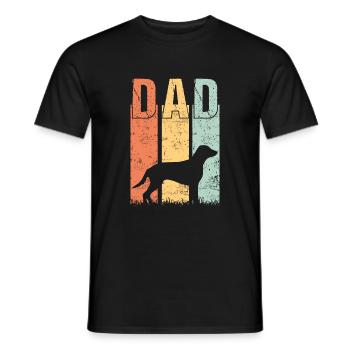 Curly Coated Retriever Dad Papa Master Dog Papa - T-shirt homme - noir - Devant - AI Model Male 178 light (178cm)