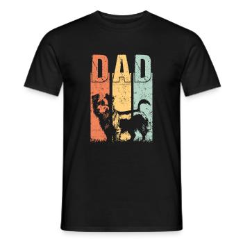 Sprollie Dad Chien Papa Maître Papa Vintage - T-shirt homme - noir - Devant - AI Model Male 178 light (178cm)