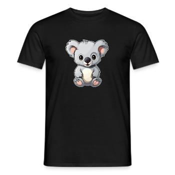 Cute Koala Bear - Men's T-Shirt - black - Front - AI Model Male 178 light (178cm)