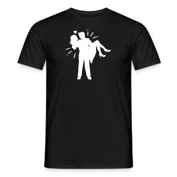 Couples mariés amour couple mariage couples - T-shirt homme - noir - Devant - AI Model Male 178 light (178cm)