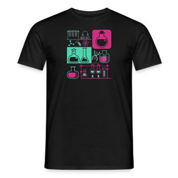 Chimie laboratoire recherche chimiste science - T-shirt homme - noir - Devant - AI Model Male 178 light (178cm)