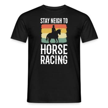 Pferderennen Reiter - Männer T-Shirt - Schwarz - Vorne - AI Model Male 178 light (178cm)