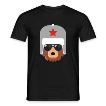 Ours russe, Russie, Poutine, - T-shirt homme - noir - Devant - AI Model Male 178 light (178cm)