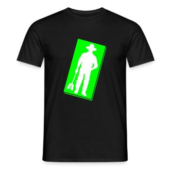 Farmer Silhouette Landwirt - Männer T-Shirt - Schwarz - Vorne - AI Model Male 178 light (178cm)