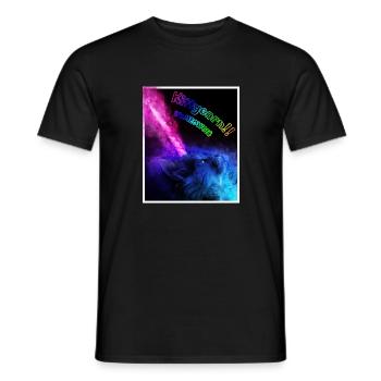 KITTYCORN, CAT, UNICORN, FANTASY, Gift - Men's T-Shirt - black - Front - AI Model Male 178 light (178cm)