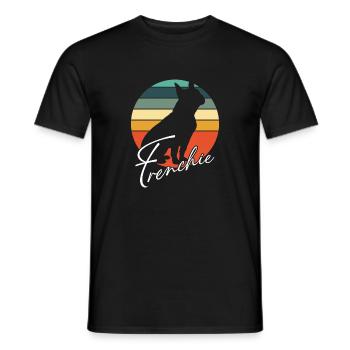 Frenchie Silhouette de bouledogue français - T-shirt homme - noir - Devant - AI Model Male 178 light (178cm)
