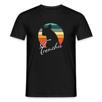 Frenchie Silhouette de bouledogue français - T-shirt homme - noir - Devant - AI Model Male 178 light (178cm)