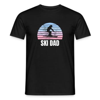 Ski Dad - Men's T-Shirt - black - Front - AI Model Male 178 light (178cm)