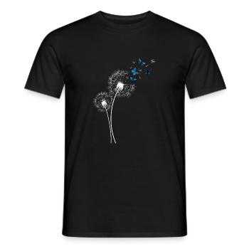 Pusteblume Papillon Femmes Cadeau - T-shirt homme - noir - Devant - AI Model Male 178 light (178cm)