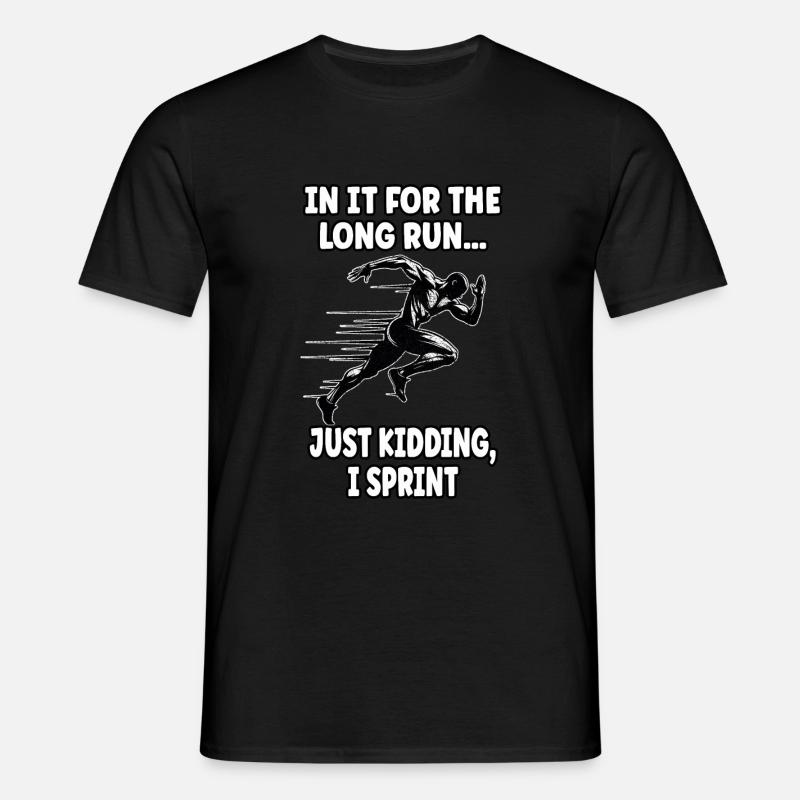 Bahnläufer Sprinter Sprint 100m Sprinter - Männer T-Shirt - Schwarz