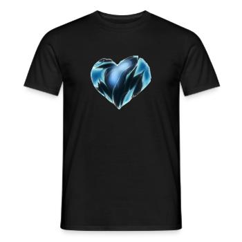 Heart Blue Gem Idée cadeau Amour - T-shirt homme - noir - Devant - AI Model Male 178 light (178cm)