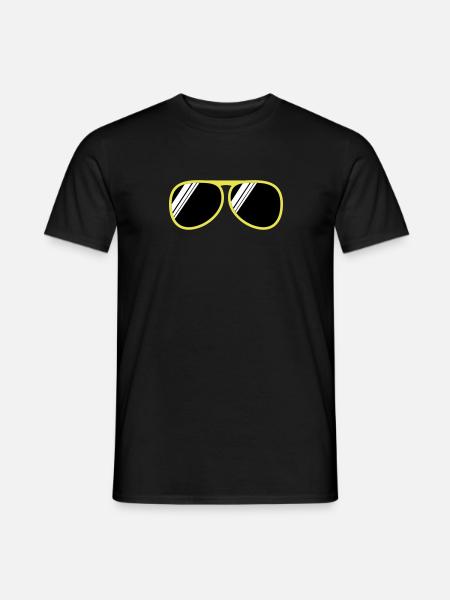 brille - T-shirt homme - noir