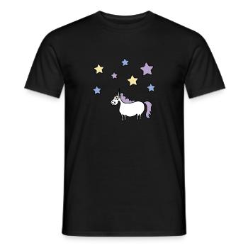 unicorn - Men's T-Shirt - black - Front - AI Model Male 178 light (178cm)