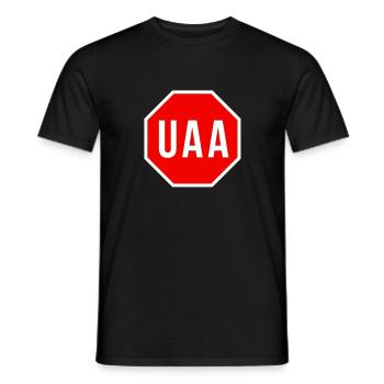 Génétique et ADN: arrêt complet de la SAU - T-shirt homme - noir - Devant - AI Model Male 178 light (178cm)