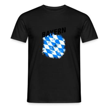 Bayern - Männer T-Shirt - Schwarz - Vorne - AI Model Male 178 light (178cm)