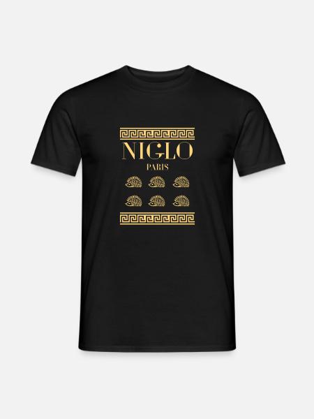 niglo v or .png - T-shirt homme - noir