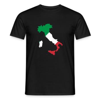 Italien - Männer T-Shirt - Schwarz - Vorne - AI Model Male 178 light (178cm)