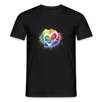Kleiner Regenbogen - Männer T-Shirt - Schwarz - Vorne - AI Model Male 178 light (178cm)