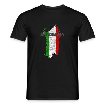 Shirt Sardaigne Sardegna - T-shirt homme - noir - Devant - AI Model Male 178 light (178cm)